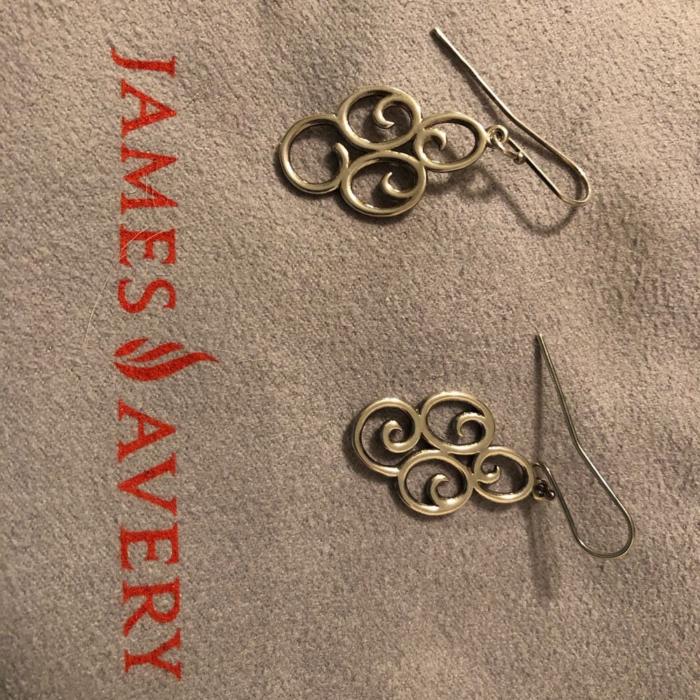 James Avery Sterling 4 swirl retired earrings.